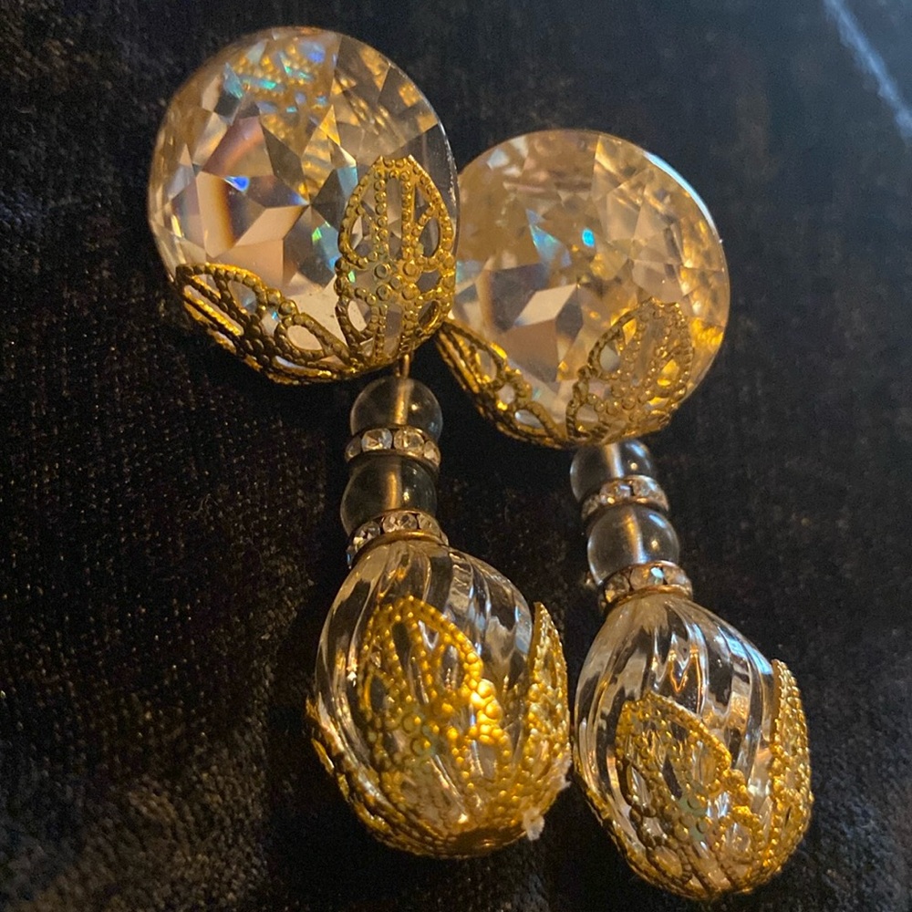 Gorgeous gold tone clip ons